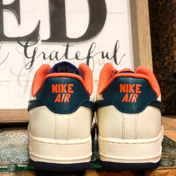 Nike Air Force 1 AF1 Nike ID by You Blue Orange Green Mens 9.5 #AQ3778 994 - Picture 4 of 9